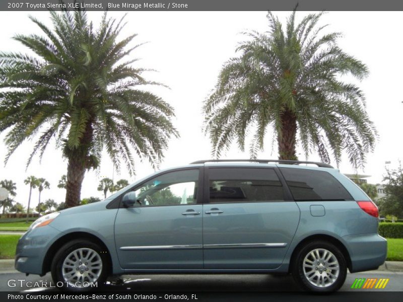 Blue Mirage Metallic / Stone 2007 Toyota Sienna XLE Limited