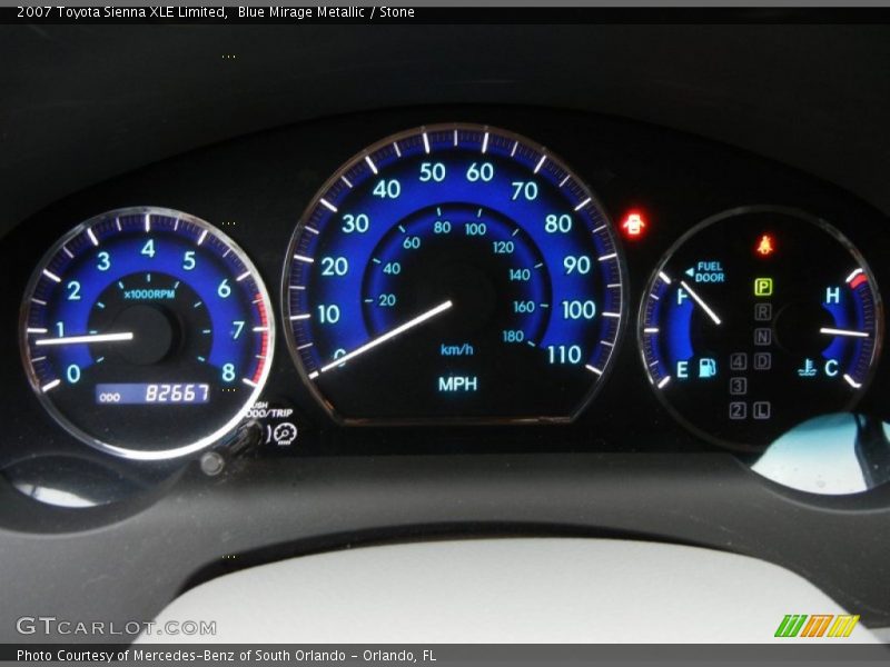 Blue Mirage Metallic / Stone 2007 Toyota Sienna XLE Limited
