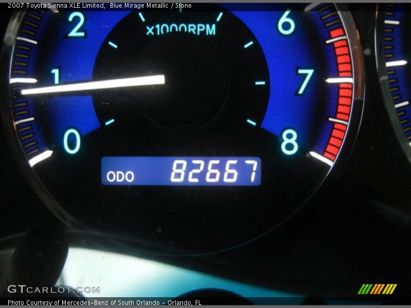Blue Mirage Metallic / Stone 2007 Toyota Sienna XLE Limited