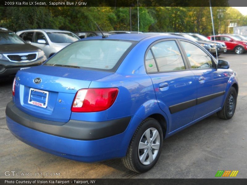 Sapphire Blue / Gray 2009 Kia Rio LX Sedan