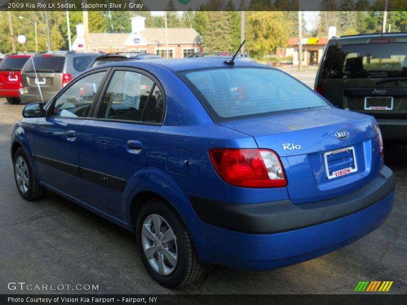 Sapphire Blue / Gray 2009 Kia Rio LX Sedan