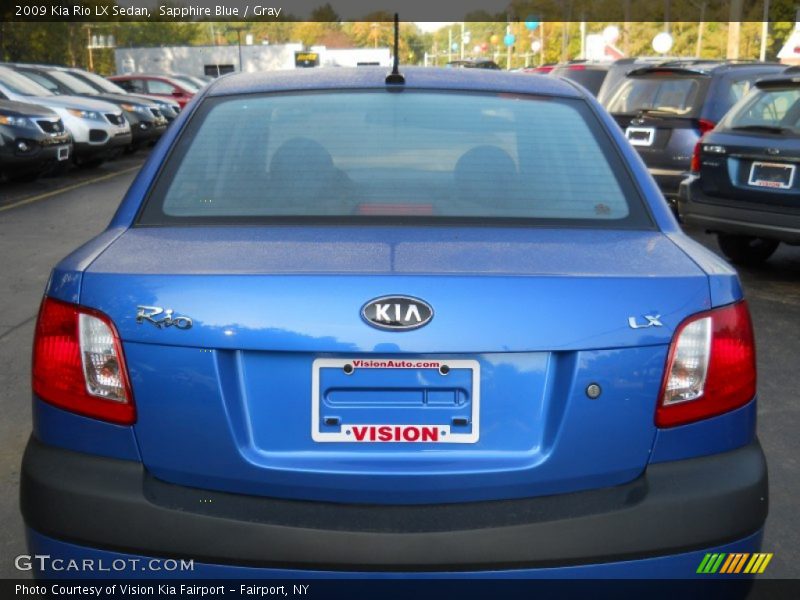 Sapphire Blue / Gray 2009 Kia Rio LX Sedan