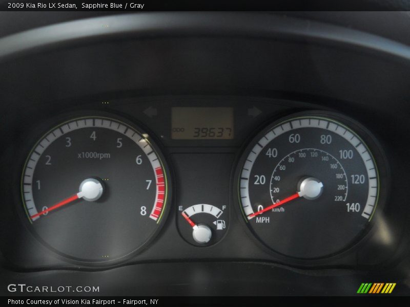 Sapphire Blue / Gray 2009 Kia Rio LX Sedan
