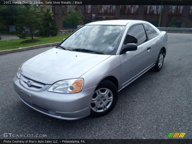 Satin Silver Metallic / Black 2001 Honda Civic LX Coupe