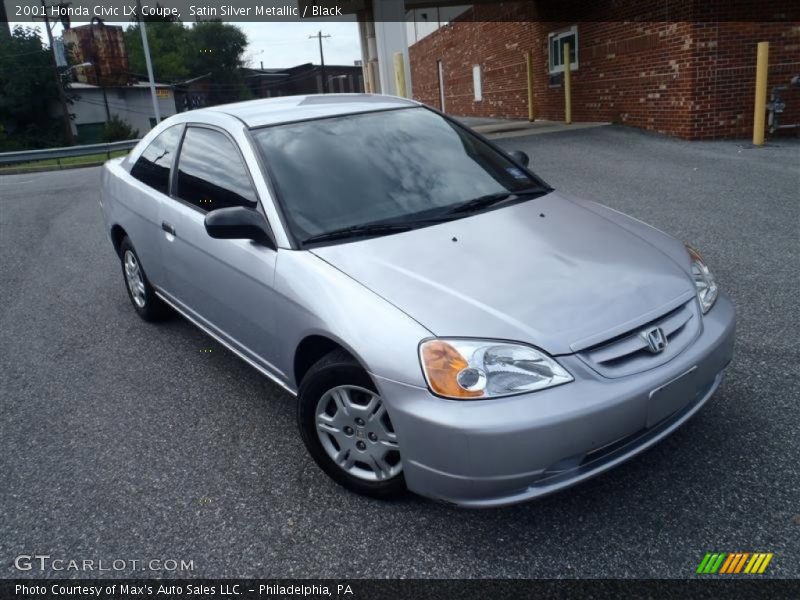 Satin Silver Metallic / Black 2001 Honda Civic LX Coupe
