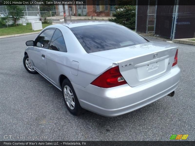 Satin Silver Metallic / Black 2001 Honda Civic LX Coupe