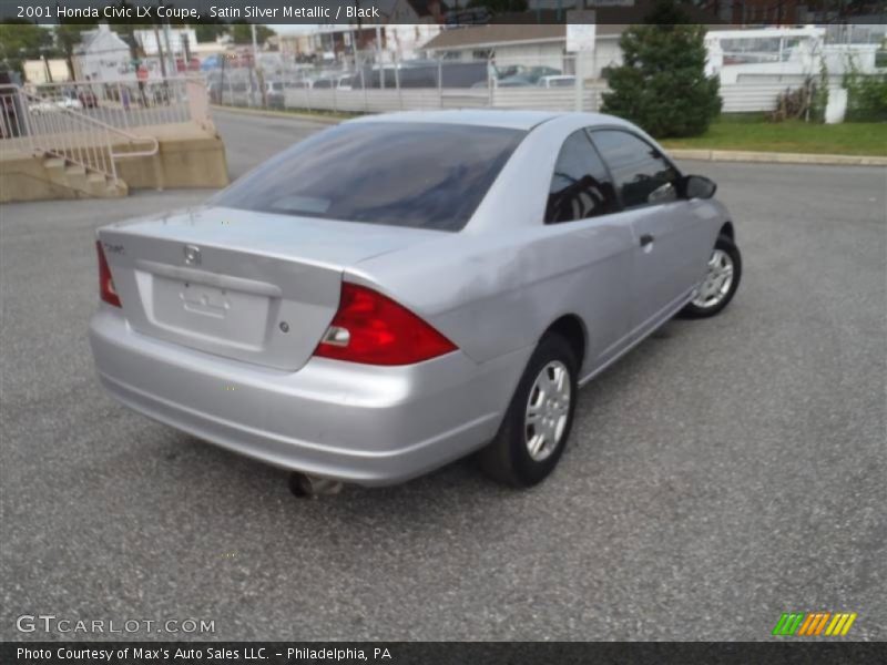 Satin Silver Metallic / Black 2001 Honda Civic LX Coupe