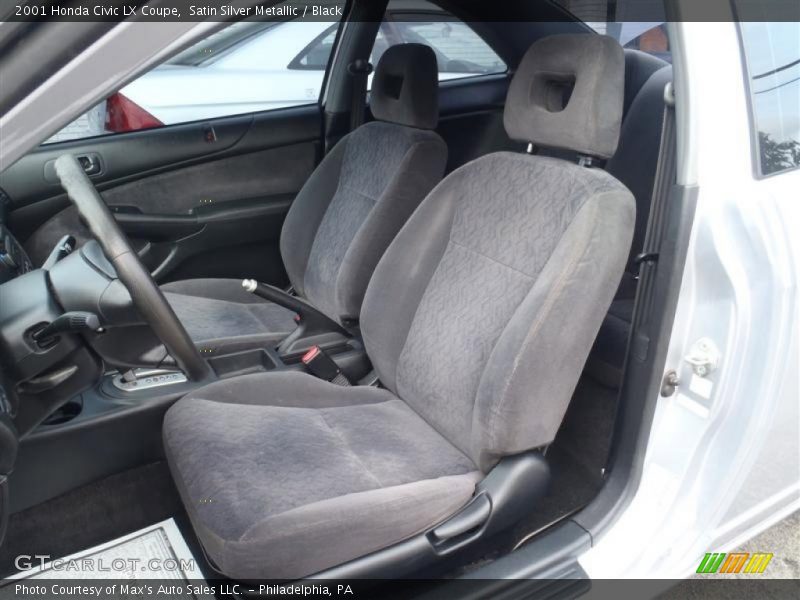 Satin Silver Metallic / Black 2001 Honda Civic LX Coupe