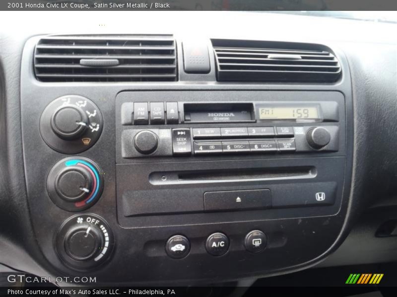 Satin Silver Metallic / Black 2001 Honda Civic LX Coupe