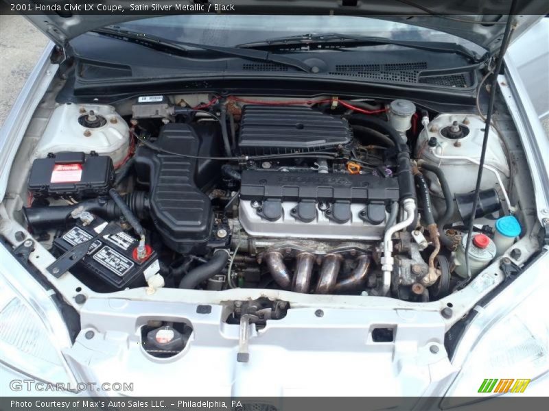 Satin Silver Metallic / Black 2001 Honda Civic LX Coupe
