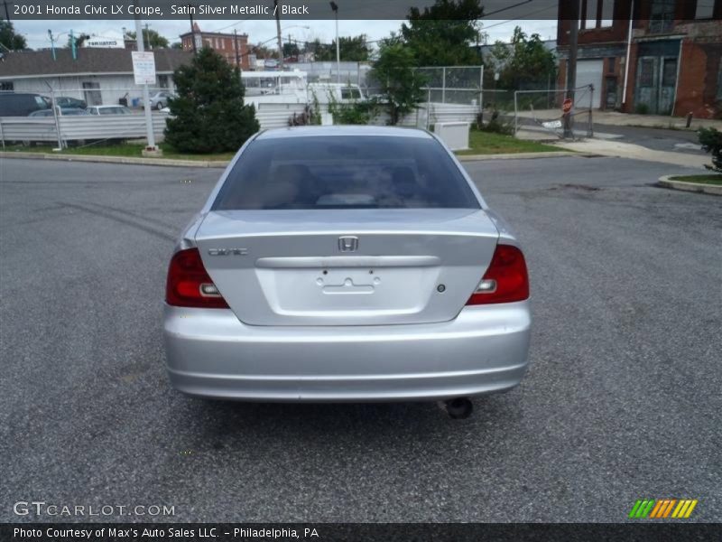 Satin Silver Metallic / Black 2001 Honda Civic LX Coupe