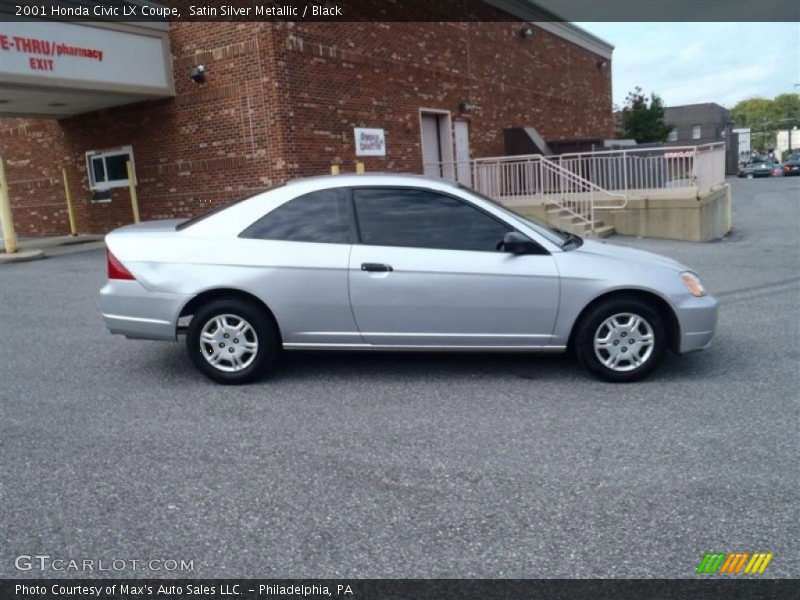 Satin Silver Metallic / Black 2001 Honda Civic LX Coupe