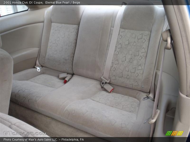 Eternal Blue Pearl / Beige 2001 Honda Civic EX Coupe