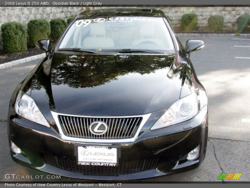 Obsidian Black / Light Gray 2009 Lexus IS 250 AWD