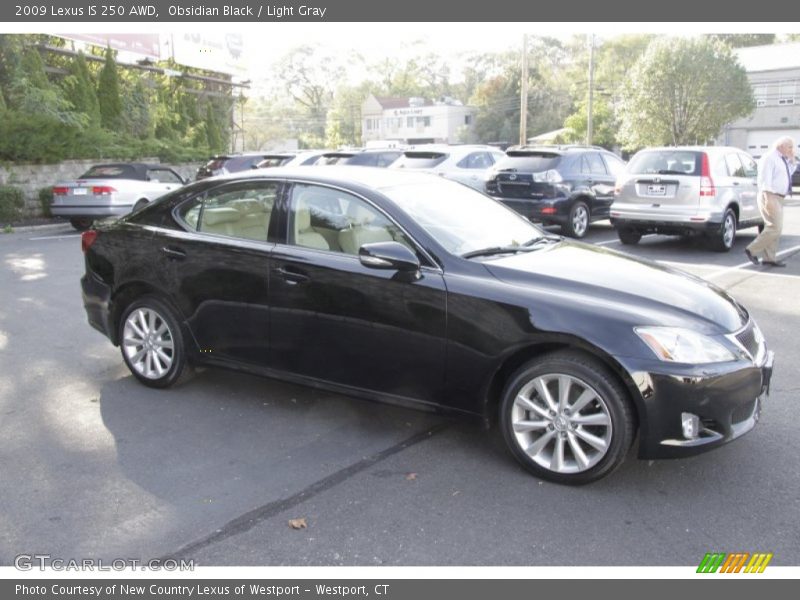 Obsidian Black / Light Gray 2009 Lexus IS 250 AWD