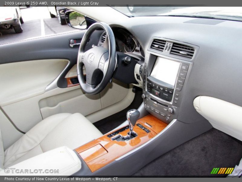Obsidian Black / Light Gray 2009 Lexus IS 250 AWD