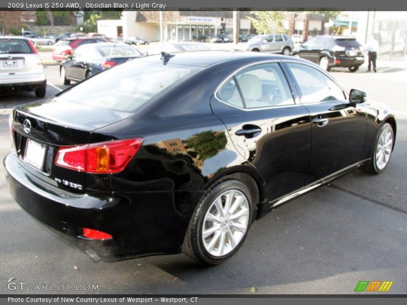Obsidian Black / Light Gray 2009 Lexus IS 250 AWD
