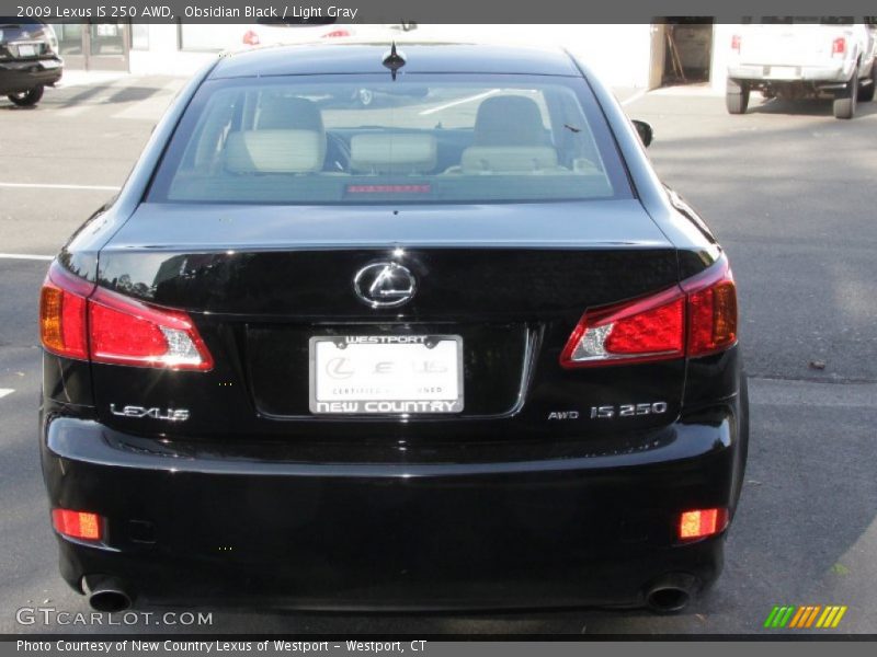 Obsidian Black / Light Gray 2009 Lexus IS 250 AWD
