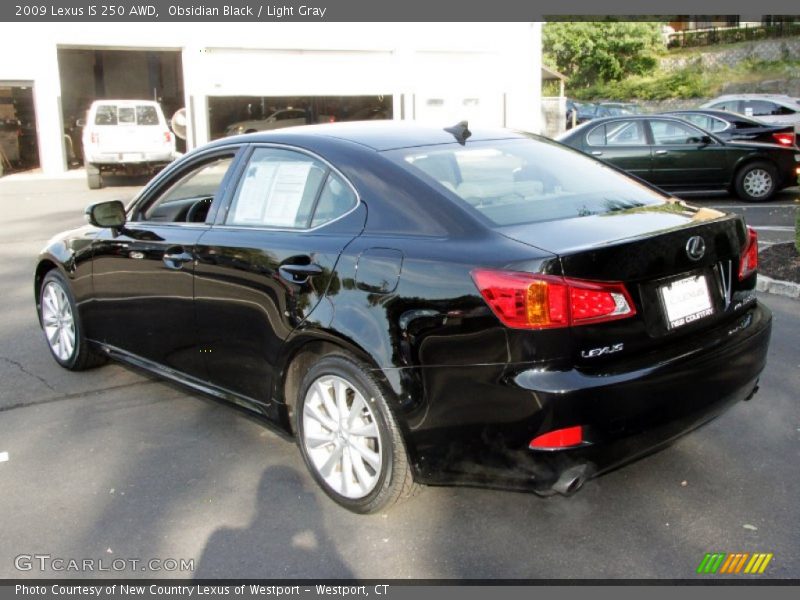 Obsidian Black / Light Gray 2009 Lexus IS 250 AWD