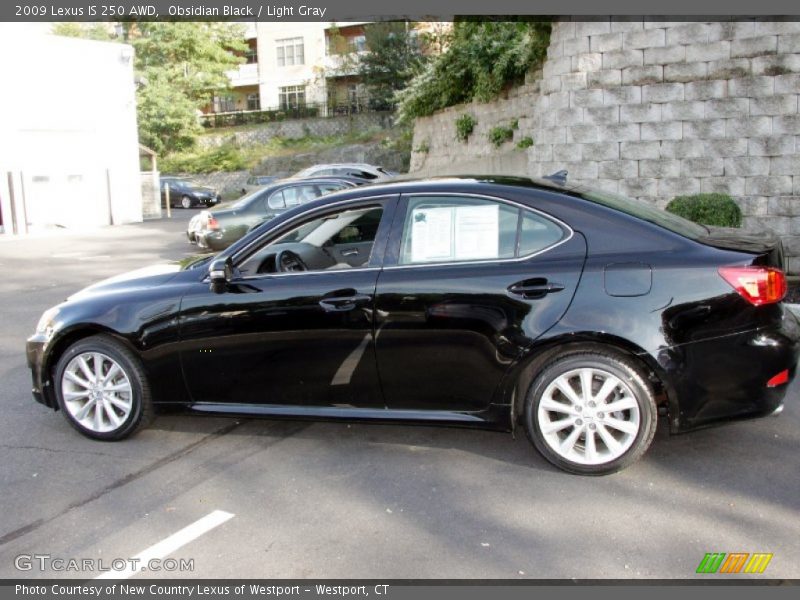 Obsidian Black / Light Gray 2009 Lexus IS 250 AWD