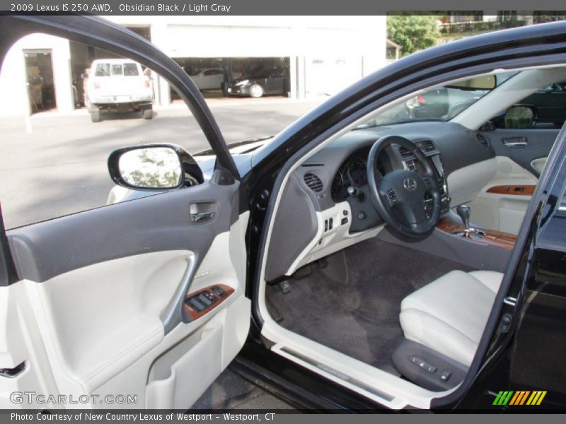 Obsidian Black / Light Gray 2009 Lexus IS 250 AWD