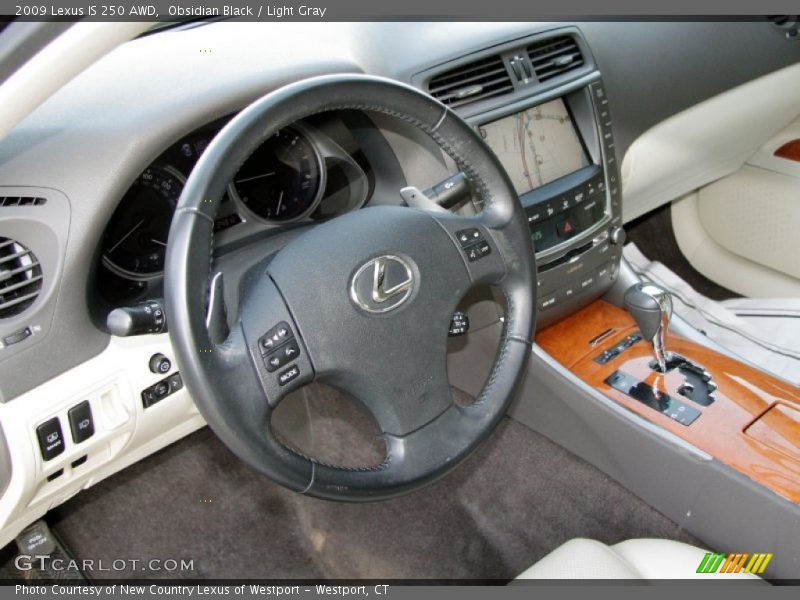 Obsidian Black / Light Gray 2009 Lexus IS 250 AWD