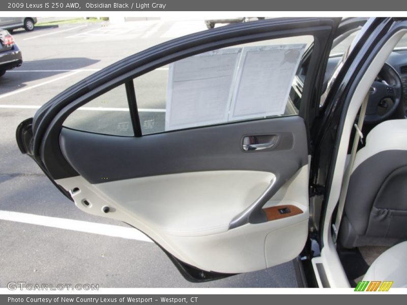 Obsidian Black / Light Gray 2009 Lexus IS 250 AWD
