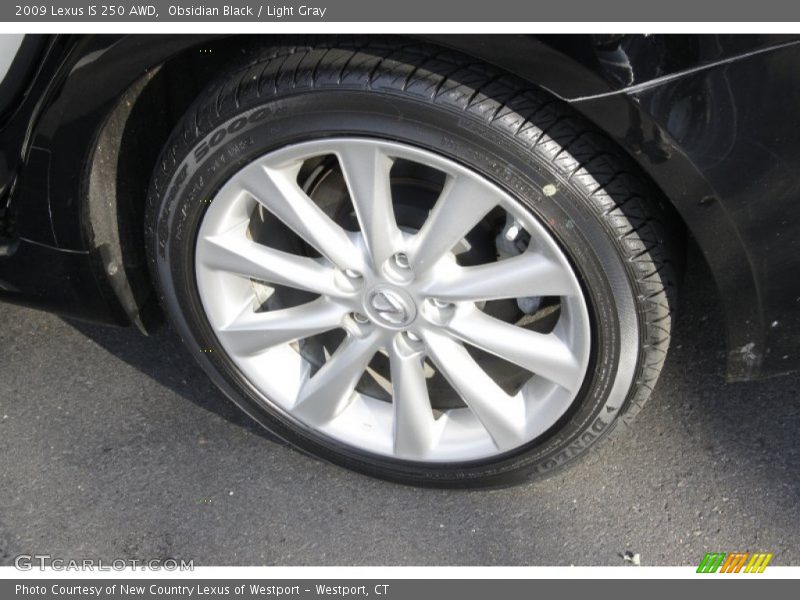 Obsidian Black / Light Gray 2009 Lexus IS 250 AWD