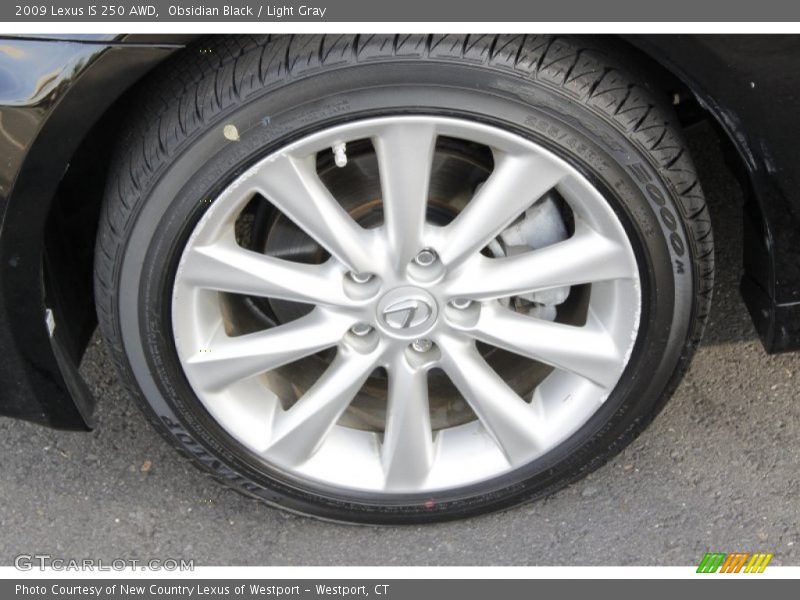Obsidian Black / Light Gray 2009 Lexus IS 250 AWD