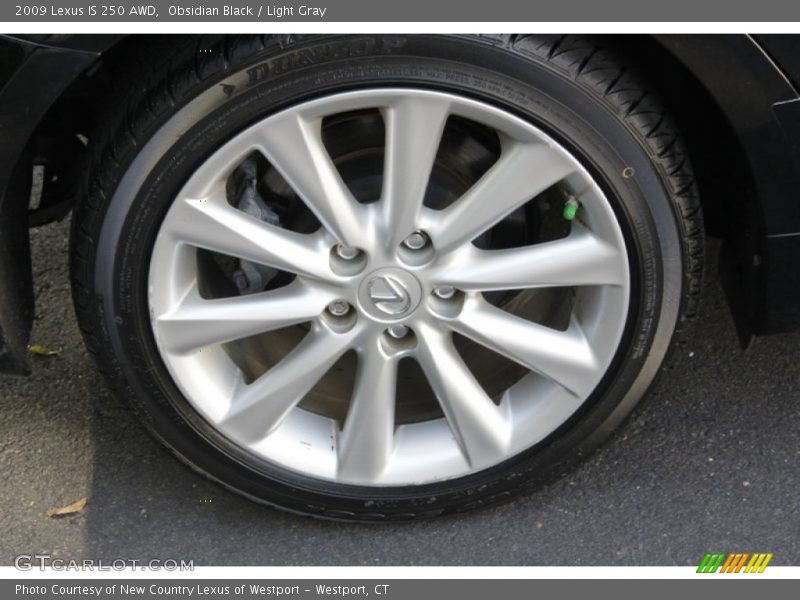Obsidian Black / Light Gray 2009 Lexus IS 250 AWD