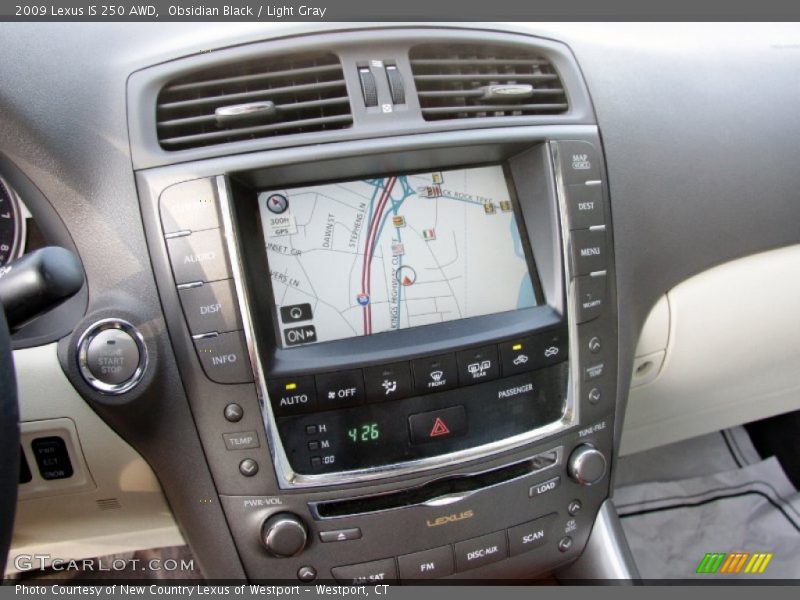 Obsidian Black / Light Gray 2009 Lexus IS 250 AWD