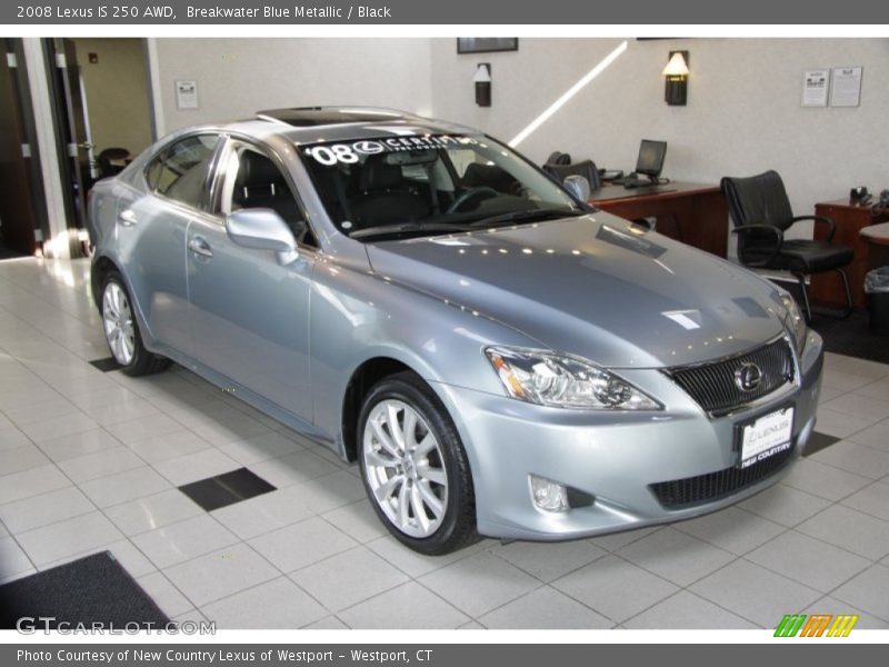 Breakwater Blue Metallic / Black 2008 Lexus IS 250 AWD