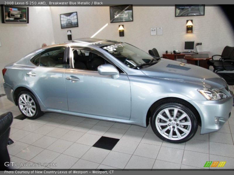 Breakwater Blue Metallic / Black 2008 Lexus IS 250 AWD