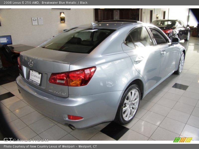 Breakwater Blue Metallic / Black 2008 Lexus IS 250 AWD