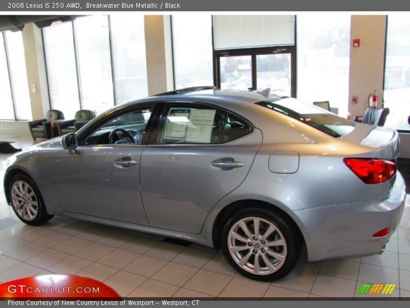 Breakwater Blue Metallic / Black 2008 Lexus IS 250 AWD