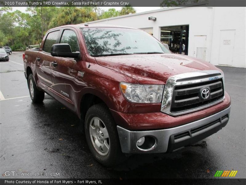 Salsa Red Pearl / Graphite Gray 2010 Toyota Tundra TRD CrewMax