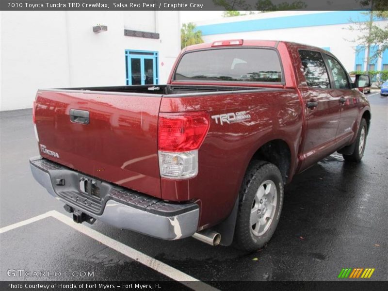 Salsa Red Pearl / Graphite Gray 2010 Toyota Tundra TRD CrewMax