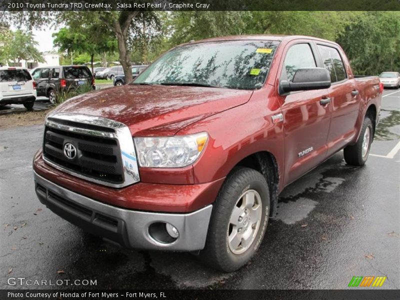 Salsa Red Pearl / Graphite Gray 2010 Toyota Tundra TRD CrewMax