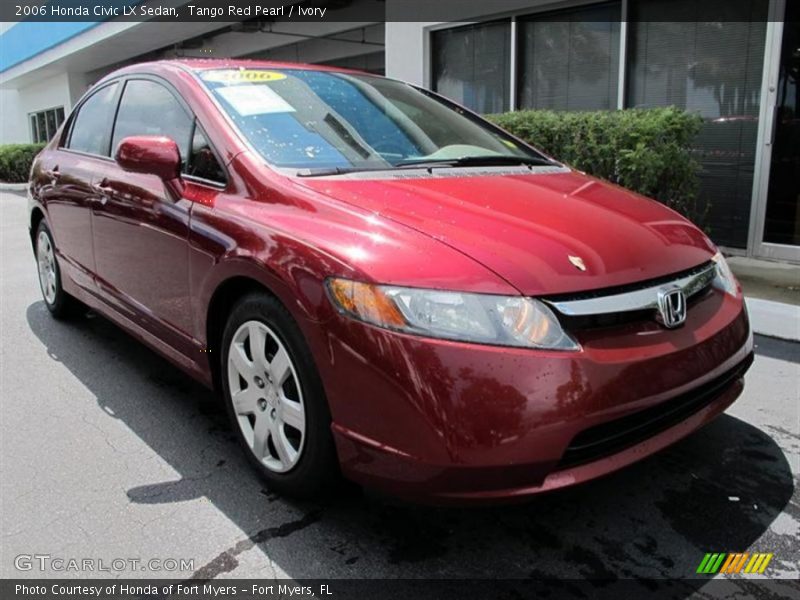 Tango Red Pearl / Ivory 2006 Honda Civic LX Sedan
