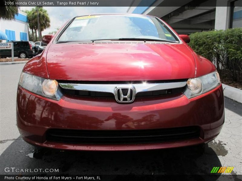 Tango Red Pearl / Ivory 2006 Honda Civic LX Sedan