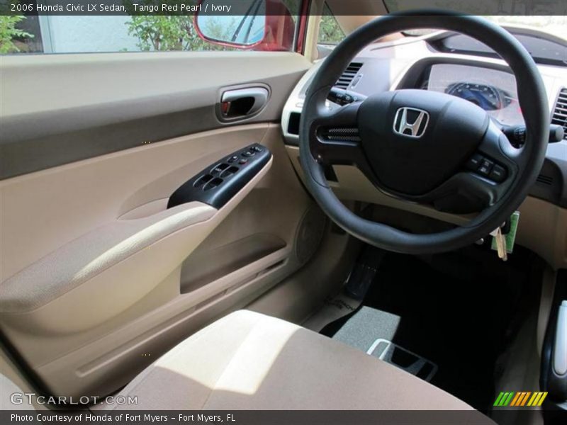 Tango Red Pearl / Ivory 2006 Honda Civic LX Sedan
