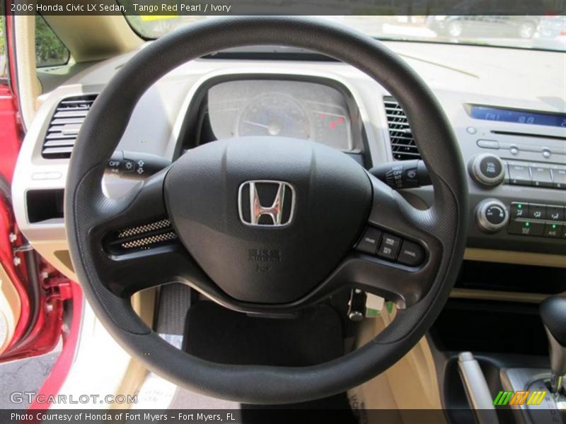 Tango Red Pearl / Ivory 2006 Honda Civic LX Sedan