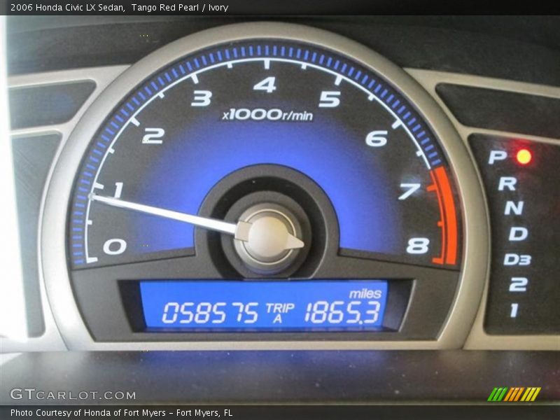 Tango Red Pearl / Ivory 2006 Honda Civic LX Sedan