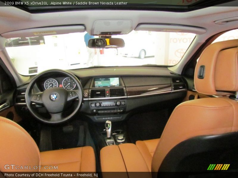 Alpine White / Saddle Brown Nevada Leather 2009 BMW X5 xDrive30i