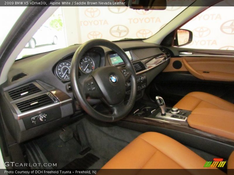 Alpine White / Saddle Brown Nevada Leather 2009 BMW X5 xDrive30i