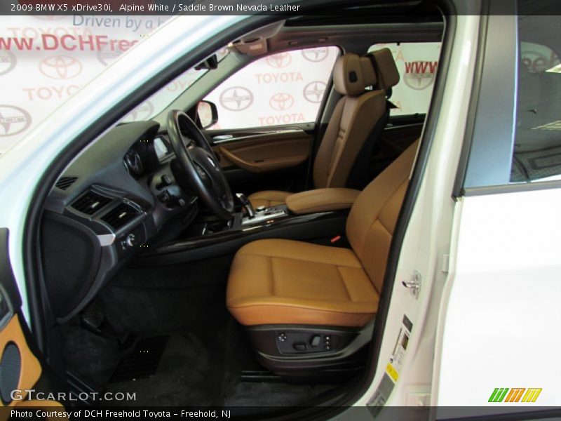 Alpine White / Saddle Brown Nevada Leather 2009 BMW X5 xDrive30i