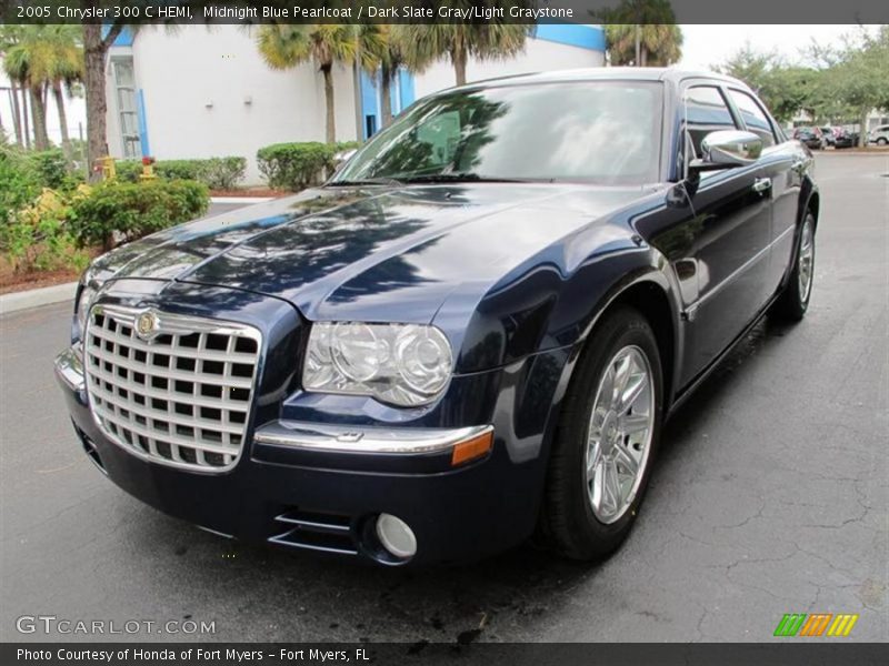 Midnight Blue Pearlcoat / Dark Slate Gray/Light Graystone 2005 Chrysler 300 C HEMI