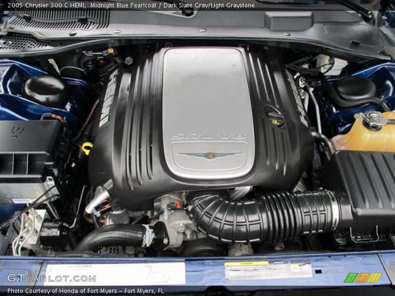Midnight Blue Pearlcoat / Dark Slate Gray/Light Graystone 2005 Chrysler 300 C HEMI