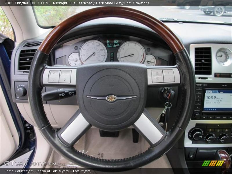 Midnight Blue Pearlcoat / Dark Slate Gray/Light Graystone 2005 Chrysler 300 C HEMI