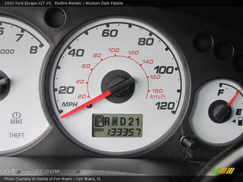 Redfire Metallic / Medium Dark Pebble 2003 Ford Escape XLT V6